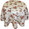 Hossner Boucle Tischdecke Weihnachten Rund Gobelin Beige Weihnachtsdecke (95 cm)