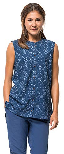 Jack Wolfskin Damen Sonora Maori Bluse, Ocean Wave All Over, S