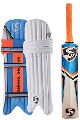 SG Economy Cricket-Set Full (Senior) Nexus Cricket Batting Legguard RSD Spark Kashmir Weide Cricketschläger Combo Set