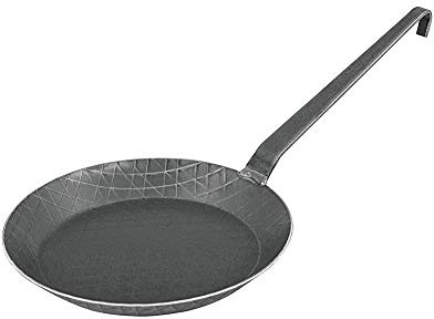 Unbekannt Turk Bratpfanne schmiedeeisern mit Hakenstiel Ø24cm schwarz