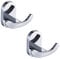 BOOKARROW Pairs Bathroom Towel Hooks(2 Pack), Heavy Duty Round Chrome Twin Robe and Door Hook, Wall Mount Screw Fixed Coat Hanger in Bedroom or Kitchen 7113-2PCS