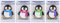 4 Stück Taschenwärmer Handwärmer in Verschiedenen Motiven im Design Pinguin, Wintermotive, Lebkuchenmännchen, Wärmflaschen, Einhörner, Schneemänner, Igel, Herzen, Weihanchtsmotive (Pinguine)