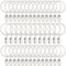 AMZSEVEN 40 Stück Metall Vorhangringe mit Clips, Drapery Clips Haken, dekorative Gardinenstange Clips Kleiderbügel 3,8 cm Innendurchmesser Ösen, rostfrei, weiß