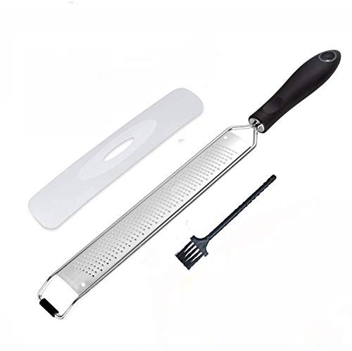 NILICAN 304 Stainless Steel Peeler Kitchen Fine Grinder Grater - Cheese Planer Planing Lemon Planing Potato Planer Grater Baking Kitchen Tools, Garlic, Ginger, Fruit, Vegetables (Black)