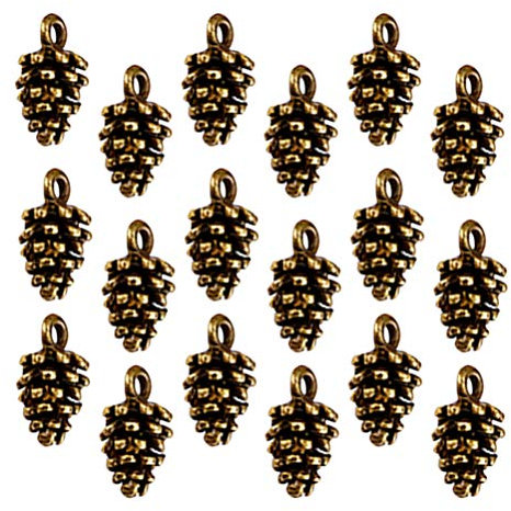 HEALLILY 50 Stück Retro Charm Tannenzapfen Design Dekorative Handwerk Vintage Anhänger Antike Gemischte DIY Metall Charms für Halskette Armband Gemischte Bronze