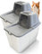 PETGARD 2er-Set Katzen-Klo Sofia Close - Tier-Toilette mit Einstieg von Oben - Hauben-Toilette - Haustier-Klo 58x39x56 cm - Katzen-Toilette Grau