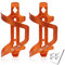 Chooee portabidon para Bicicleta, 2 Pares Lateral portabidones para MTB, Aluminio Portabidón Carretera Bici Naranja