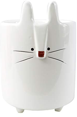 Leaf Ceramic Animal Planters, Rabbit, 15cm