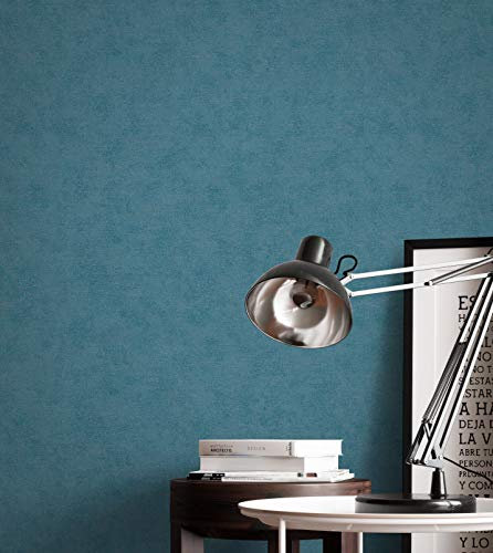 NEWROOM Tapete Türkis Vliestapete Unifarbe - Einfarbig Uni Blau Grün Struktur Modern inkl. Tapezier-Ratgeber