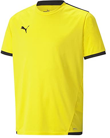 PUMA Unisex-Kinder TeamLIGA Jersey T-Shirt, Cyber Yellow Schwarz, Large
