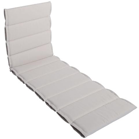 LILENO HOME Sonnenliege Auflage als [1er Set - Rollliege] in Natur - Gartenliegen Auflage perfekt für Strandliege - Polster Auflage für Gartenliege (200x60x4,5cm)