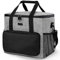 KEPLIN Insulated Cooler Bag Large Capacity, Waterproof & Leak Resistant with Shoulder Strap, Side & Front Pockets for Picnic, Camping, Beach, Travel & BBQ Free Ice Pack & Bottle Opener Included (Grey)