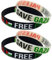 Vepoty Silikonarmband 4pcs Freies Palästina Silikon Handgelenkband Motivationssportarmband Palästinensischer Gazastreifen