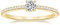 Titaniumcentral Vorsteckring Damen Eternity Ringe Schmal Rund Zirkonia Verlobungsringe Eheringe Versprechen Ring (Gelbgold,55 (17.5)