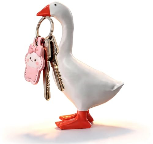 Jareo Magnetic Goose Key Holder Cute Home Decor Kawaii Room Office Table Desk Aesthetic Funny Bedroom Housewarming Halloween, Winter 1PCS