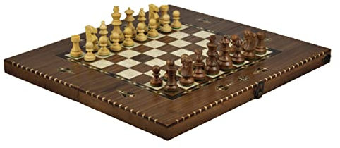 Chess & Backgammon Rural Sheesham French Staunton Pieces 50,8 cm