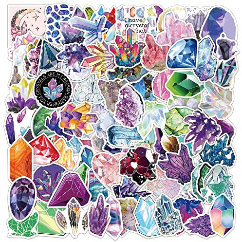 Molain 100 Adesivi di Cristallo, Regali per Bambini e Adolescenti, Adorabili Decalcomanie in Vinile Impermeabili per Laptop Bottiglie d'Acqua, Skateboard, Biciclette, Casco, Viaggio, Chitarra