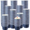 100 Stück Eisbecher Papier Eisschalen Einweg-Dessertbecher Joghurt Eisbecher Eisbecher Behälter Einweg-Joghurt-Dessertschalen für Lebensmittel, Partybedarf, Suppe, Eis, Blau (142 ml)