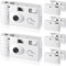 Treela 6 Pack of Disposable Camera for Wedding Bulk Bachelorette Single Use Flash 35mm 17 Film 200iso Camera for Birthday Concert Travel Anniversary Party Supply Favor Vacation Gift (White,Classic)