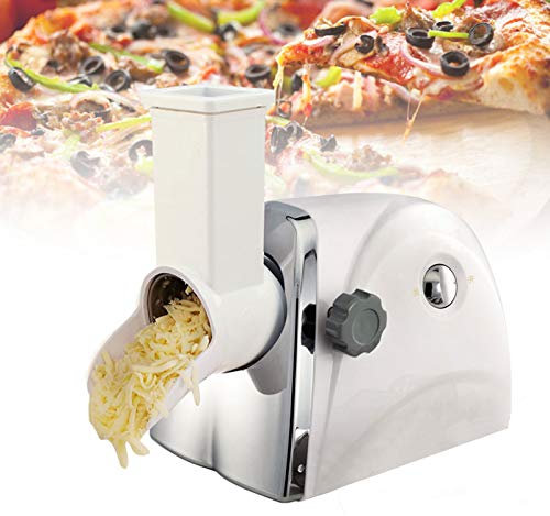 Rallador De Queso Rotatorio, Máquina Ralladora De Queso Eléctrica, Rallador De Queso Automático 3 En 1 De Acero Inoxidable para Uso Doméstico Y Comercial, Ideal para Pizzería
