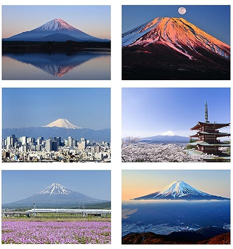 Yujin Postkarte japanische Szene, Sightseeing Spot, Mt.Fuji, Bild, 6 Stück, 4,1×5,9 Zoll (JS-SET1)