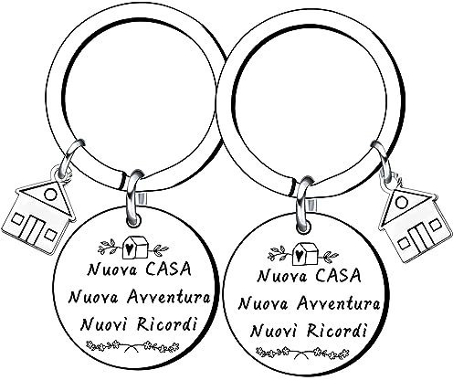 QTZXZX Amico nuovo portachiavi casa,Nuovo Portachiavi Casa Prima casa,regali Chiave per uomini,Nuova casa Nuova avventura Portachiavi,Regali di inaugurazione della casa (11)