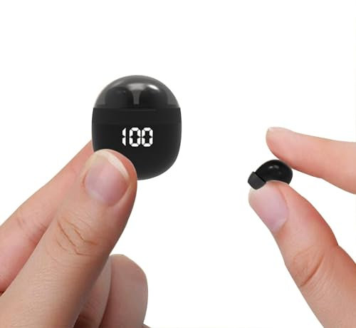 Mini auricolari invisibili, wireless, Bluetooth, a basso profilo, micro piccoli e discreti, auricolari nascosti per lavoro, cuffie piccole, auricolari wireless per sonno invisibile, IPX5, impermeabili