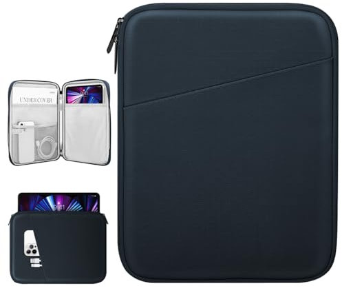 Dadanism 13 Zoll Tablet Tasche Sleeve Kompatibel mit iPad Pro 13 M4 2024, iPad Air 13 M3 M2, iPad Pro 12,9 M2 6./5./4./3. Gen, Galaxy Tab S10+ Plus/S9 FE+/S9+ Plus 12,4, Tab P12 12,7, Indigo