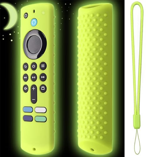 Tedious Silikon Hülle für Fire-TV-Stick 4K All-New | Stoßfeste Fernbedienungs Schutzhülle mit Trageband | Kratzfeste Schutzhülle für Fernbedienungszubehör für -Stick 4K