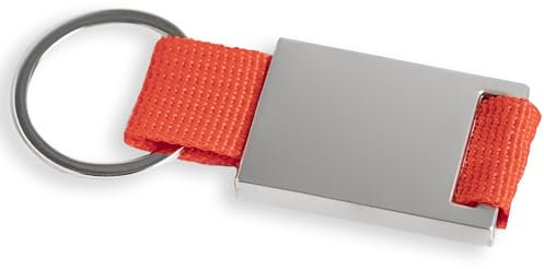 HEAVYTOOL Schlüsselanhänger LOKI 85mm x 28mm mit PP Gurtband rot inkl. Schlüsselring flach 32mm (1 Stück) Schlüsselhalter Premium Schlüsselanhänger