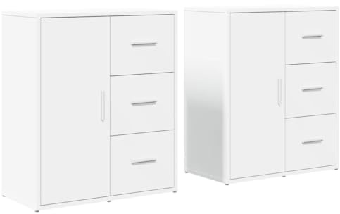 vidaXL Sideboards 2 STK. Weiß 60x31x70 cm Holzwerkstoff