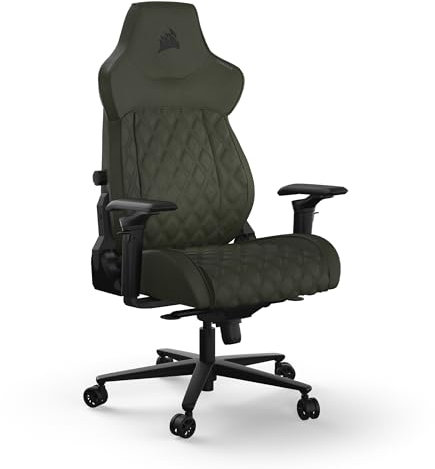Corsair TC500 Luxe Silla para Juegos – Tejido Transpirable Premium – Asientos Anchos – Reposabrazos Ajustables en 5 Direcciones – Soporte Lumbar Ajustable – Reclinable 90-160° – Sherwood