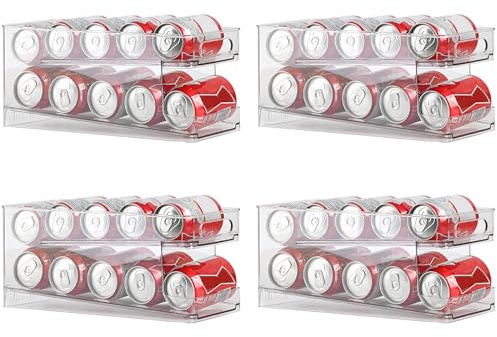 4x VOSSBACH Kühlschrank Dosen Organizer für 250ml/330ml Getränkedosen Dosenspender Dosenhalter Getränkehalter
