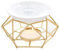 Cisolen Candle Aroma Burner Geometric Ceramic Essential Oil Candle Holder Metal Essential Oil Burner Wax Melt Burner Diffuser with Ceramic Bowl Aromatic Oil Burner Home Bedroom Office Decor