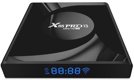 BOXPUT X88 PRO 13 TV Box, Android 13.0 TV Box, puce RK3528, décodage 8K+vidéo 4K, 2.4G/5G Double WiFi, 100M Quad Core 64-bit Cortex-A53 HDR10+ Smart Android TV Box (4Go/32GB)
