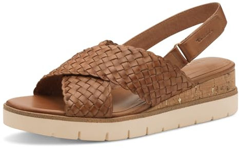 Tamaris Femme Damen 1-28251-44 Sandale cale, Marron Cognac, 39 EU
