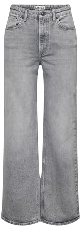 Only Damen Onljuicy Hw Wide Leg Dnm Rea707 Noos Medium Grey Denim 34W/32L