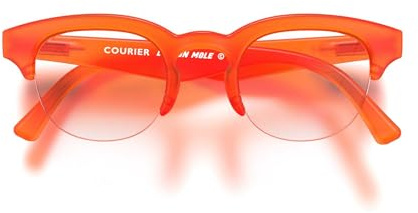 LONDON MOLE® Courier modebrille | Zero’s mit klaren gläsern | Moderne vintage browlinefassungen | Herren damen unisex | Federscharniere