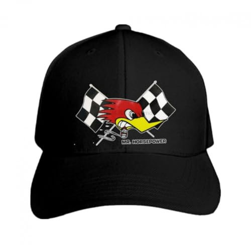 FTTFFLL Baseball-Kappen Mark Baseballkappe BB Cap Print Baseballkappe Retro Racer Mr. Horsepower Hysterese Hut auf Seiner Spitze Atmungsaktive Laufkappe Sport Geschenk