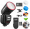 Godox V1 V1Pro N Flash TTL Speedlight, 1/8000 HSS 500 Full Power Flashes, 1.3s Recycle Time, 2.4G Wireless with External Flash SU-1 (Godox V1Pro-N)