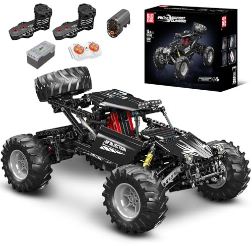 Mould King 18038 Ferngesteuert Geländewagen Bausteine Modell, 1016 Teile Technik Kletterfahrzeug Spielzeug Bausatz, Ferngesteuert Offroader Fahrzeuge Bauset mit Fernbedienung und App Dual Control