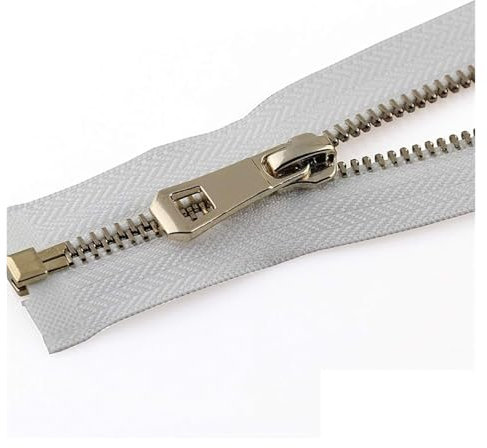 UZAMIRLEX Chiusure Lampo in Metallo, Cerniera, Cerniere Aperte, Cerniera for Cucire, Cerniere Invisibili, Cerniere in Metallo, 5#(Wit,35cm)