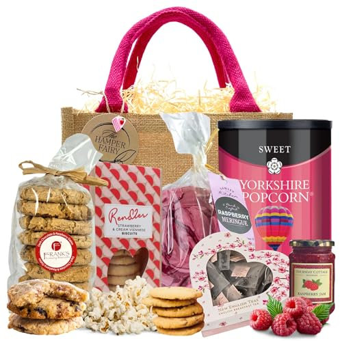 Afternoon Tea Hamper Gift with Artisan Biscuits, Tea, Jam and Meringue - Easter Gifts For Mum, Birthday Gifts For Women, Grandma Gift, New Mum, Anniversary, Thank You - By The Hamper Fairy