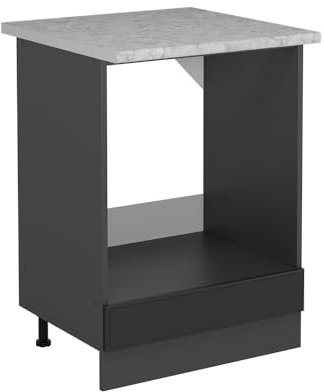 Vicco Armario para Horno Empotrado R-Line, Antracita casa de Campo, 60 cm ET Mármol