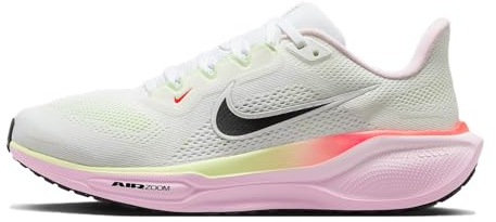 Nike Pegasus 41 Women's Road Running Shoes (IB4377-100, White/Pink Foam/Bright Crimson/Black), White/Pink Foam/Bright Crimson/Black, 7 UK