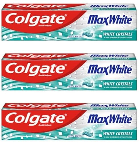 Colgate 3 x Max White mit weißen Kristallen, 100 ml pro Zahnpasta