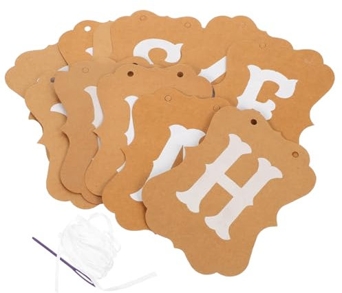 HEMOTON 1 Satz Ostern-papier-pull-flags Teller Regenbogen-partydekorationen Thanksgiving-banner Weihnachtsgirlande Füllstoffe Süße Girlande Platte Zartes Osterbanner Osterdeko Brown