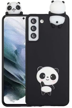 SEHEYA Panda Hülle Kompatibel mit Samsung Galaxy A36 5G Silikon Schwarz Matt 3D Tiere Karikatur Anime Motiv Aesthetic TPU Bumper Handyhülle Weiche Stoßfest Cover