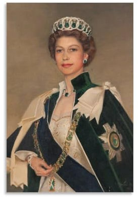 Queen Elizabeth II. Elisabeth und Alexandra Mary (27) Kunstdruck Wandkunst Leinwand Poster Home Decor Poster 20x30cm