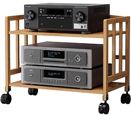 Adjustable Height Hifi Stand Media Shelf, Audio Component Rack for TV / DVD Players / Cable Boxes, 2 3 4 5 Tier Stereo Cabinet Record Storage Holder, L x B x H, 55 x 38 x 53 cm